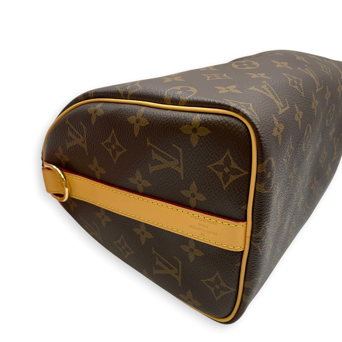 Speedy Bandouliere Monogram Brown Top Handle Bag in Monogram Coated Canvas Gold hardware
