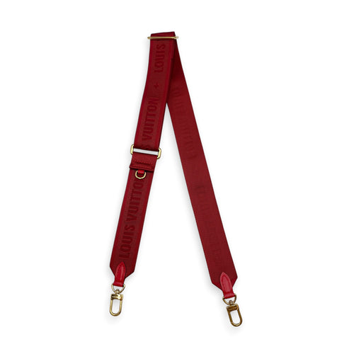 Jacquard Shoulder Strap  Red Bag Accessory in Fabric Gold hardware