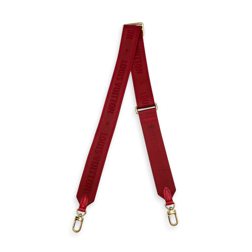 Jacquard Shoulder Strap  Red Bag Accessory in Fabric Gold hardware
