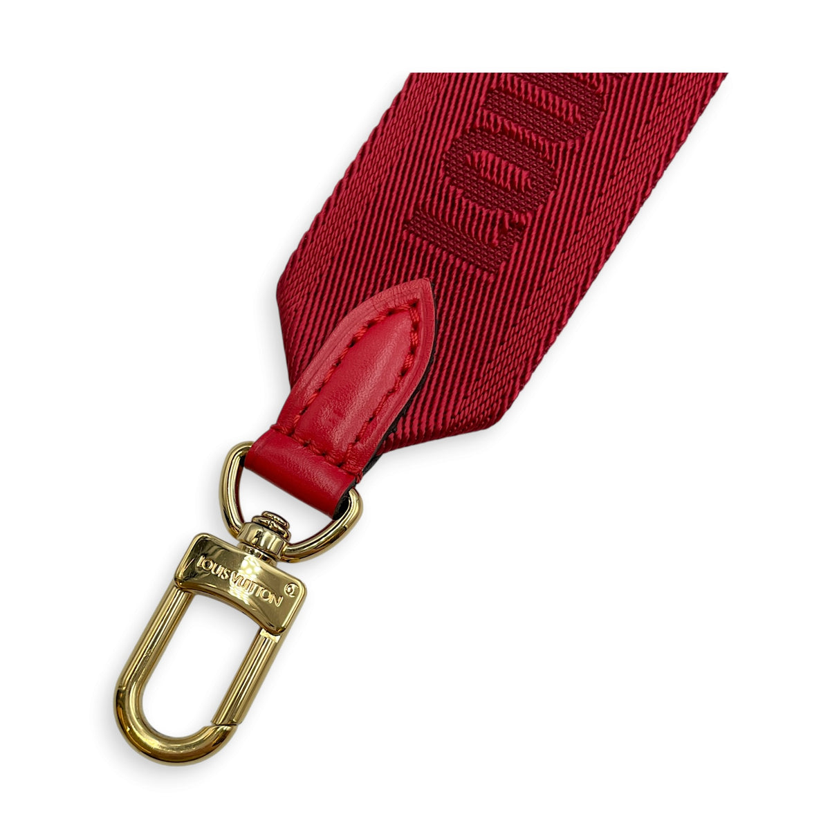 Jacquard Shoulder Strap  Red Bag Accessory in Fabric Gold hardware