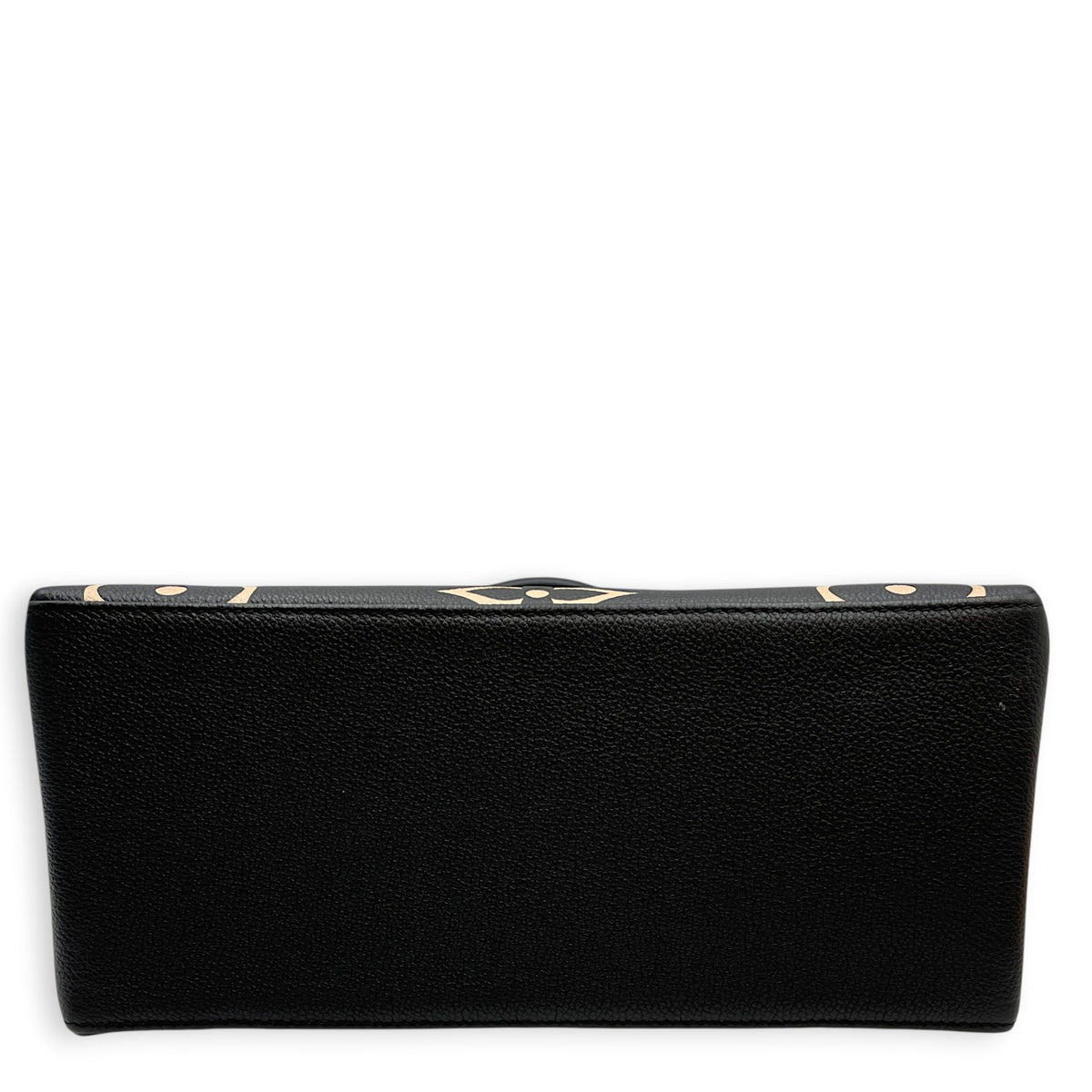 Petit Palais  Black/Beige Top Handle Bag in Monogram Empreinte Leather Gold hardware