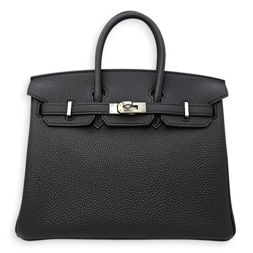 Birkin 25 Noir in Togo Palladium hardware