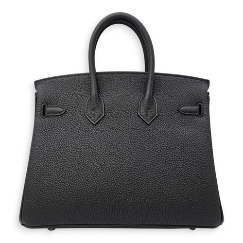 Birkin 25 Noir in Togo Palladium hardware