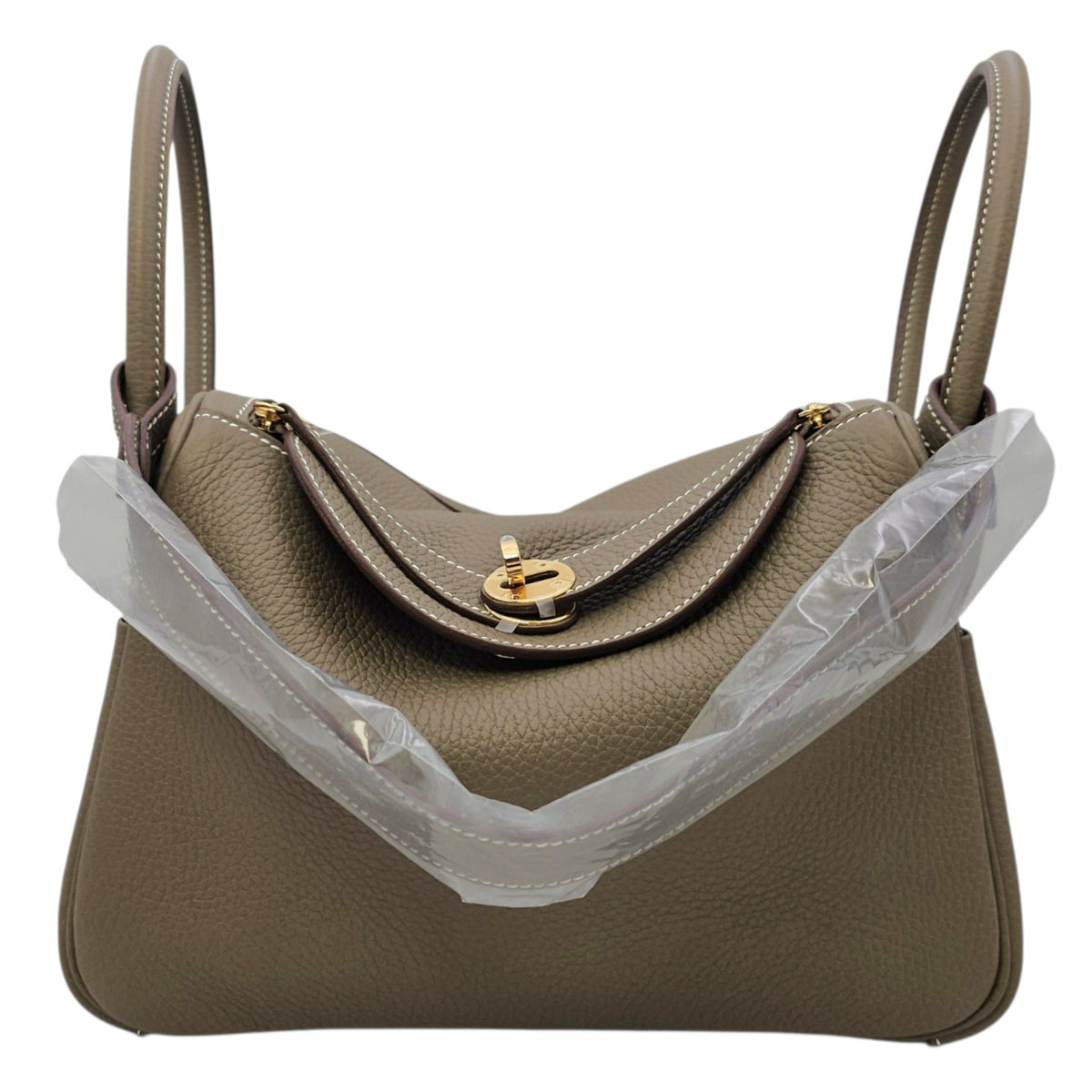 Lindy 26 Etoupe in Clemence Gold hardware