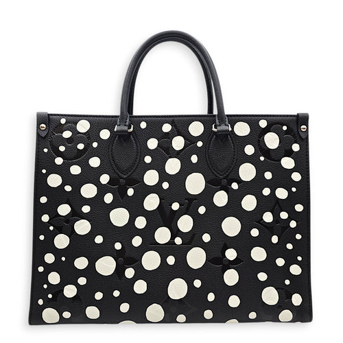 OnTheGo LV x YK MM Black Tote Bag in Monogram Empreinte Leather Silver hardware