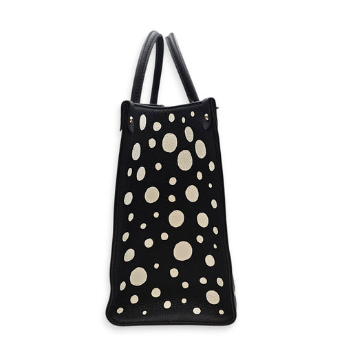 OnTheGo LV x YK MM Black Tote Bag in Monogram Empreinte Leather Silver hardware