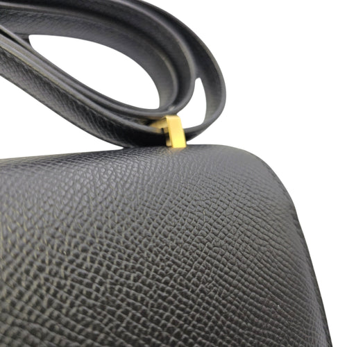 Constance Mirror 18 Noir in Epsom Gold hardware