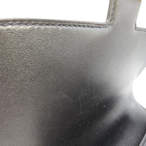 Constance Mirror 18 Noir in Epsom Gold hardware