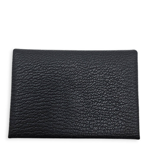 Calvi Duo Card Holder Noir Card Holder in Chevre Mysore Palladium hardware