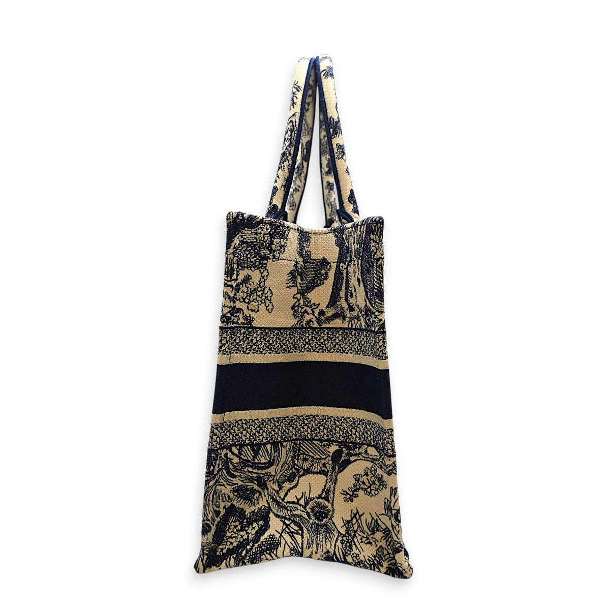 Book Tote Medium Navy Blue Tote Bag in Canvas