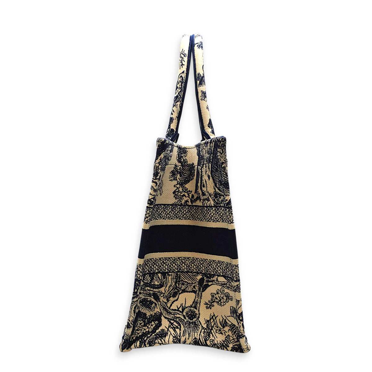 Book Tote Medium Navy Blue Tote Bag in Canvas