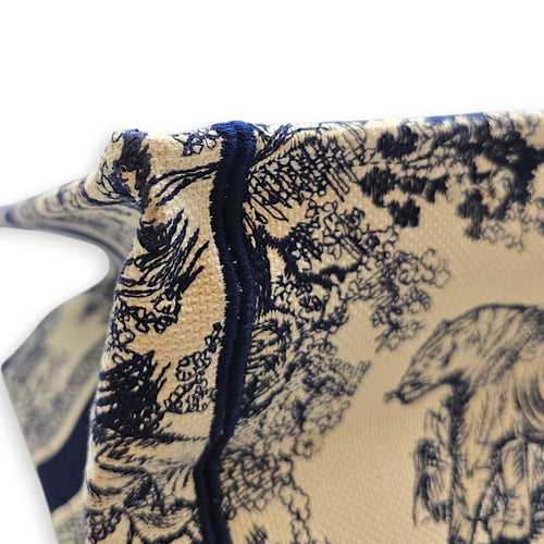 Book Tote Medium Navy Blue Tote Bag in Canvas