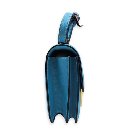 Constance 18 Bleu du Nord in Evercolor Gold hardware