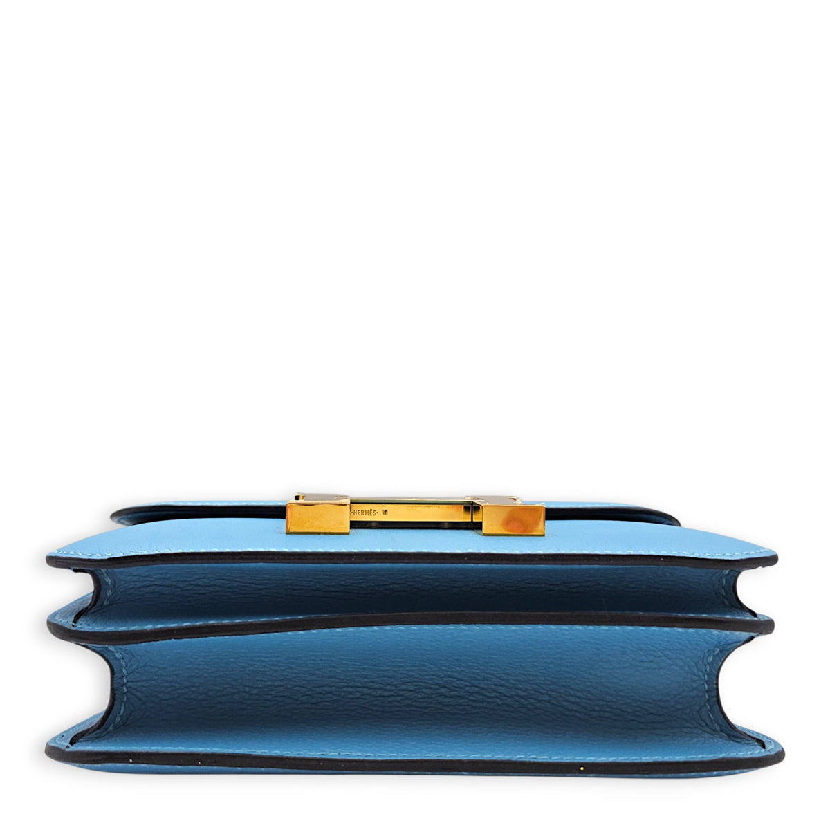 Constance 18 Bleu du Nord in Evercolor Gold hardware