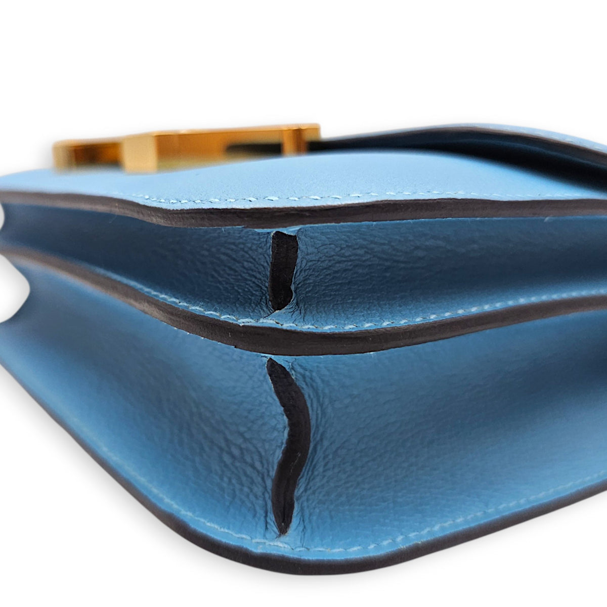 Constance 18 Bleu du Nord in Evercolor Gold hardware