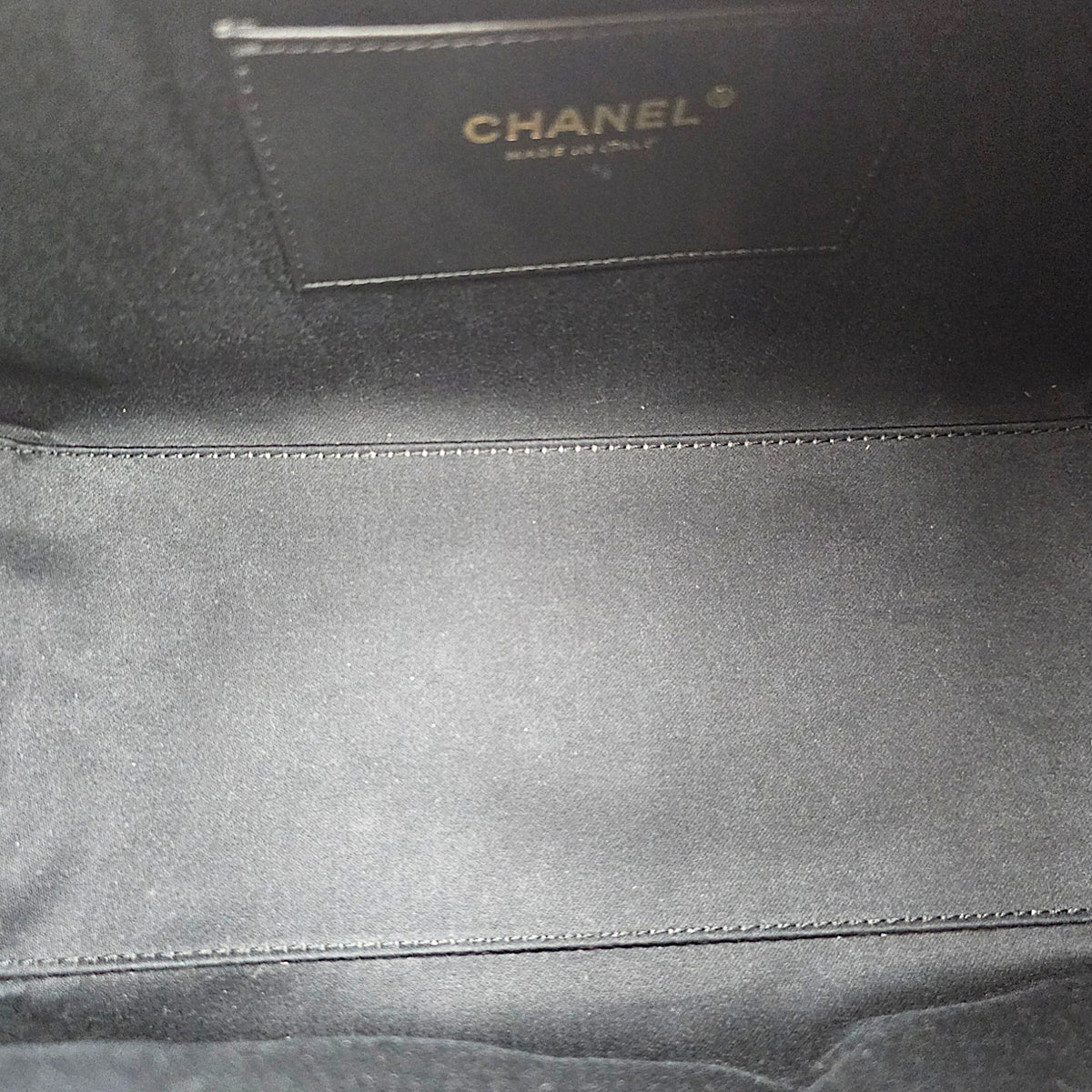C25 Small Black Tote Bag in Caviar Leather Gold hardware
