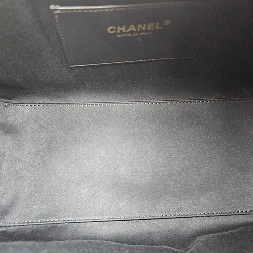 C25 Small Black Tote Bag in Caviar Leather Gold hardware