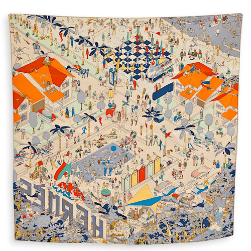 Hermes On The Beach Scarf 90 Multi Scarf