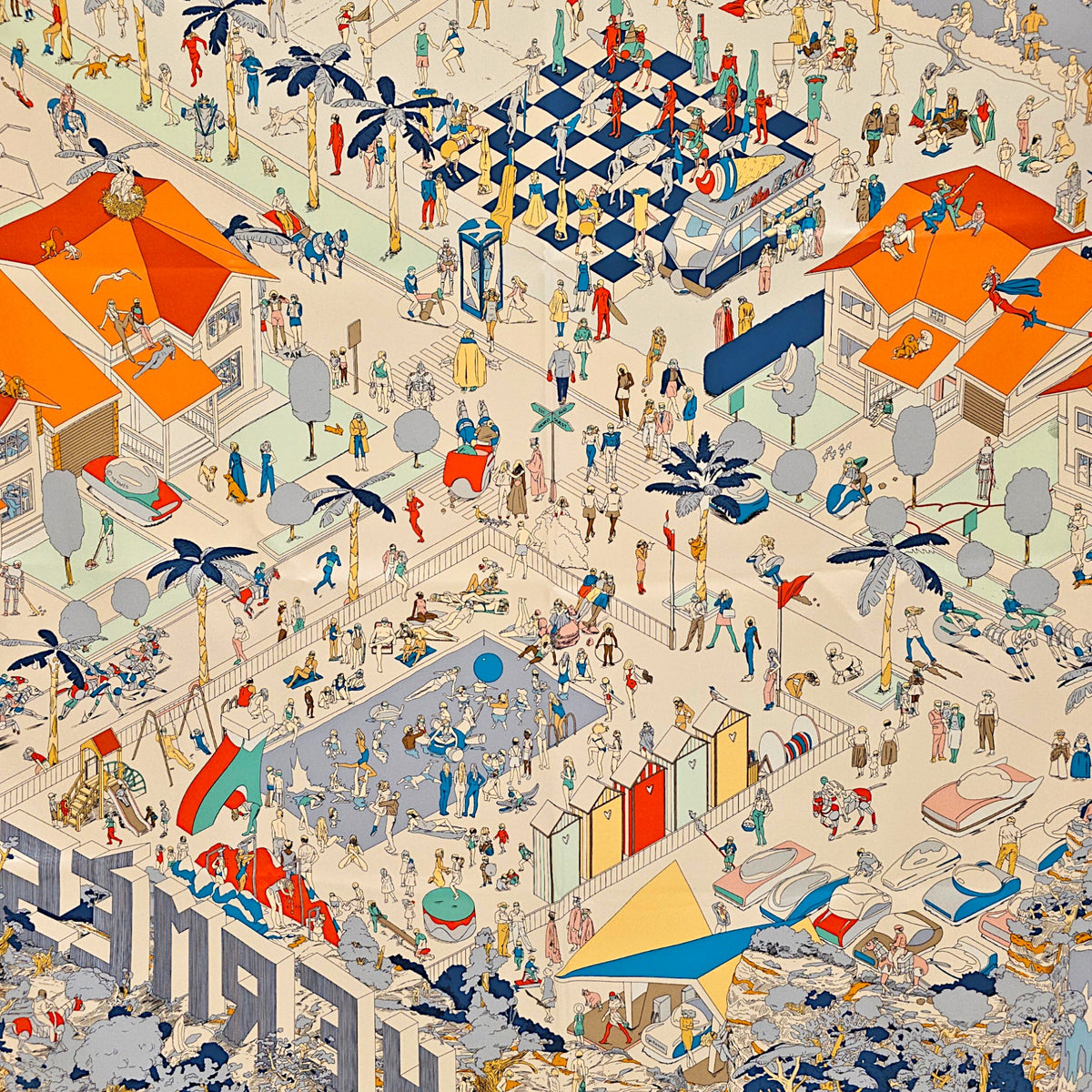 Hermes On The Beach Scarf 90 Multi Scarf
