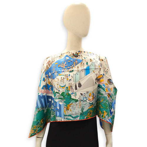 Hermes On The Beach Dossard Scarf 90 Multi Scarf