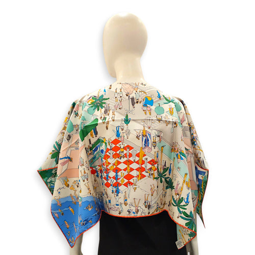 Hermes On The Beach Dossard Scarf 90 Multi Scarf