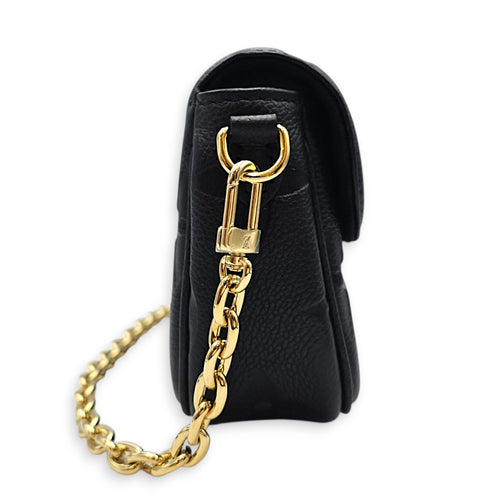 Ivy Black Wallet On Chain in Monogram Empreinte Leather Gold hardware