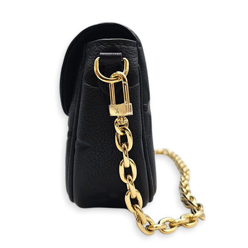 Ivy Black Wallet On Chain in Monogram Empreinte Leather Gold hardware