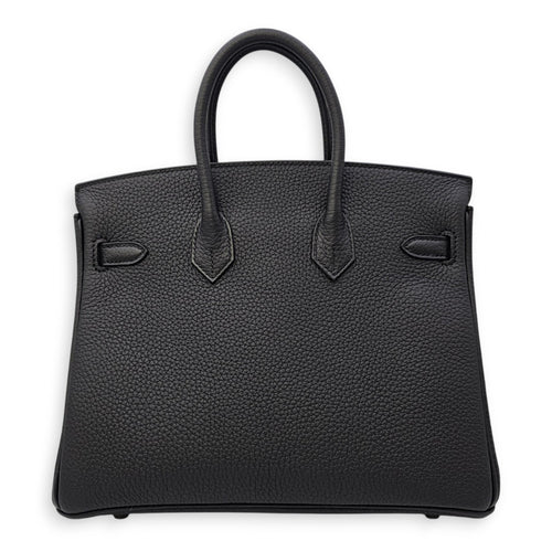 Birkin 25 Noir in Togo Palladium hardware