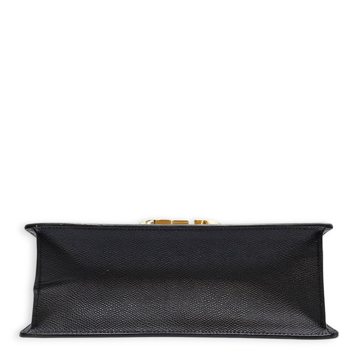 30 Montaigne Medium Black Shoulder Bag in Calfskin Gold hardware