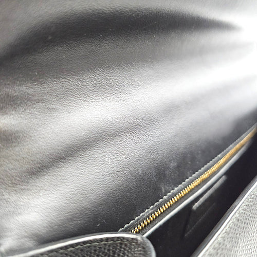 30 Montaigne Medium Black Shoulder Bag in Calfskin Gold hardware