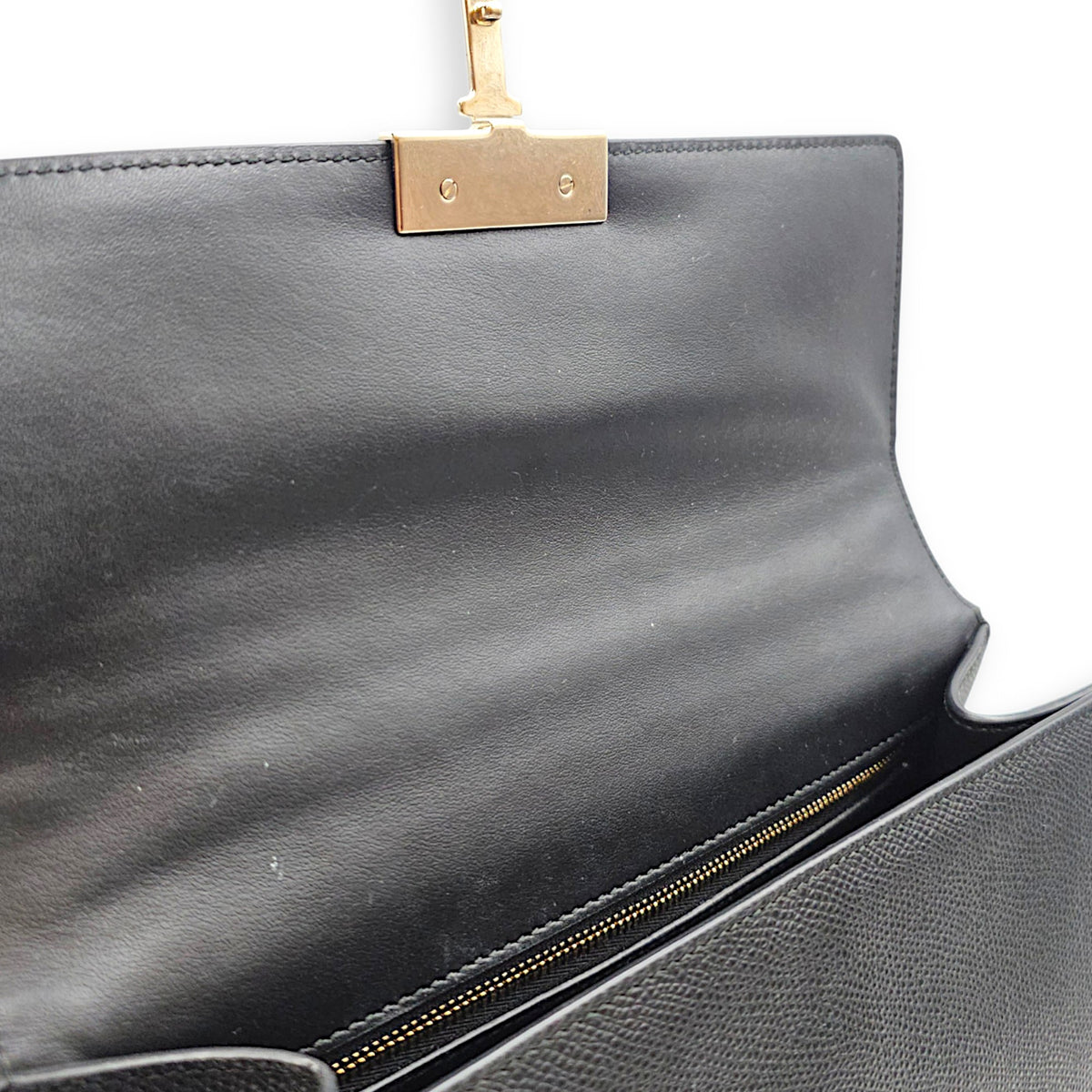 30 Montaigne Medium Black Shoulder Bag in Calfskin Gold hardware