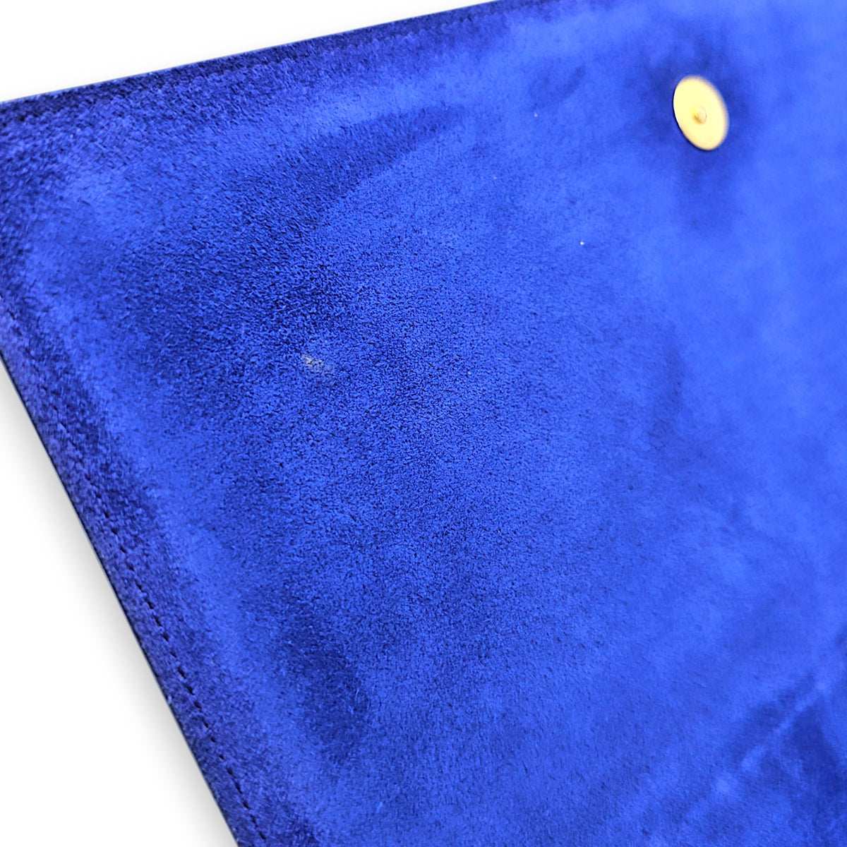 Belle Du Jour  Long Blue Clutch in Patent Leather Gold hardware