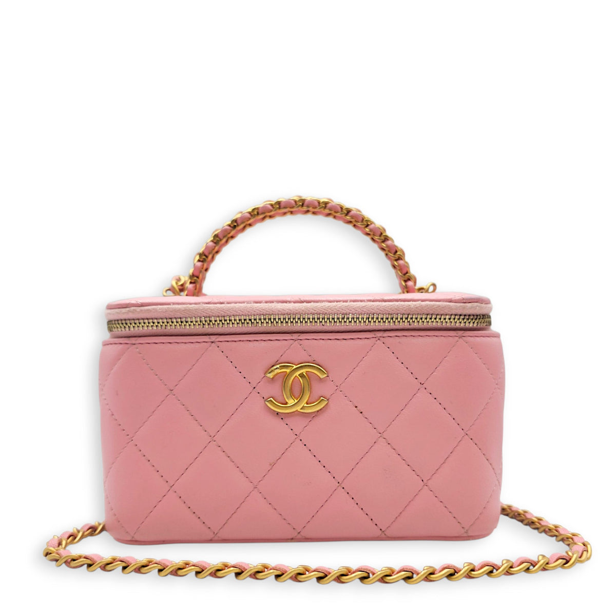 Vanity Pink Vanity Bag in Calfskin Gold hardware