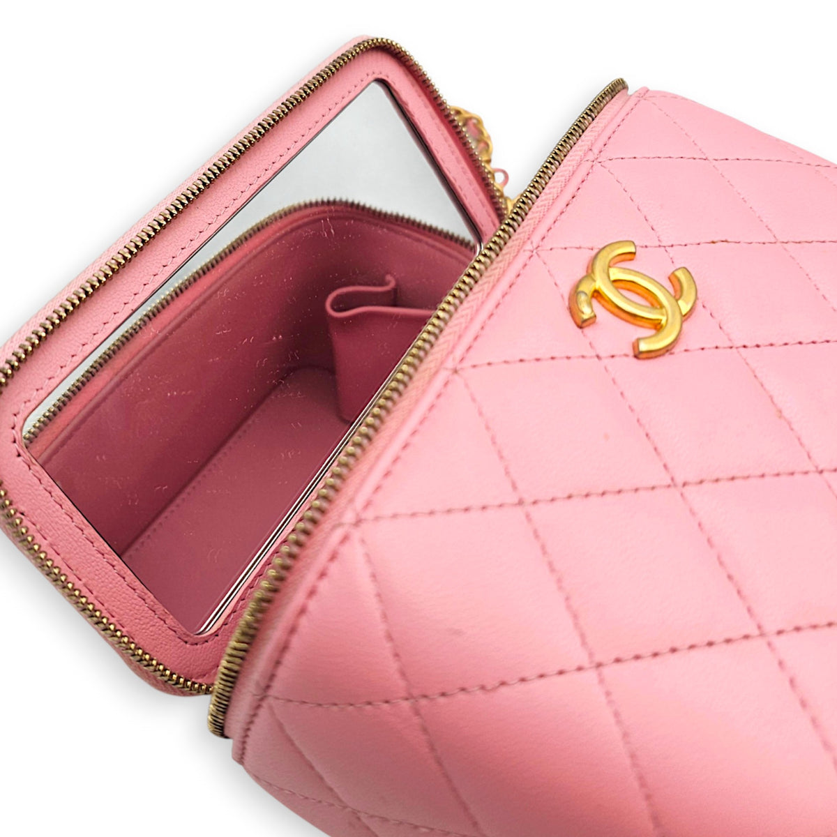 Vanity Pink Vanity Bag in Calfskin Gold hardware