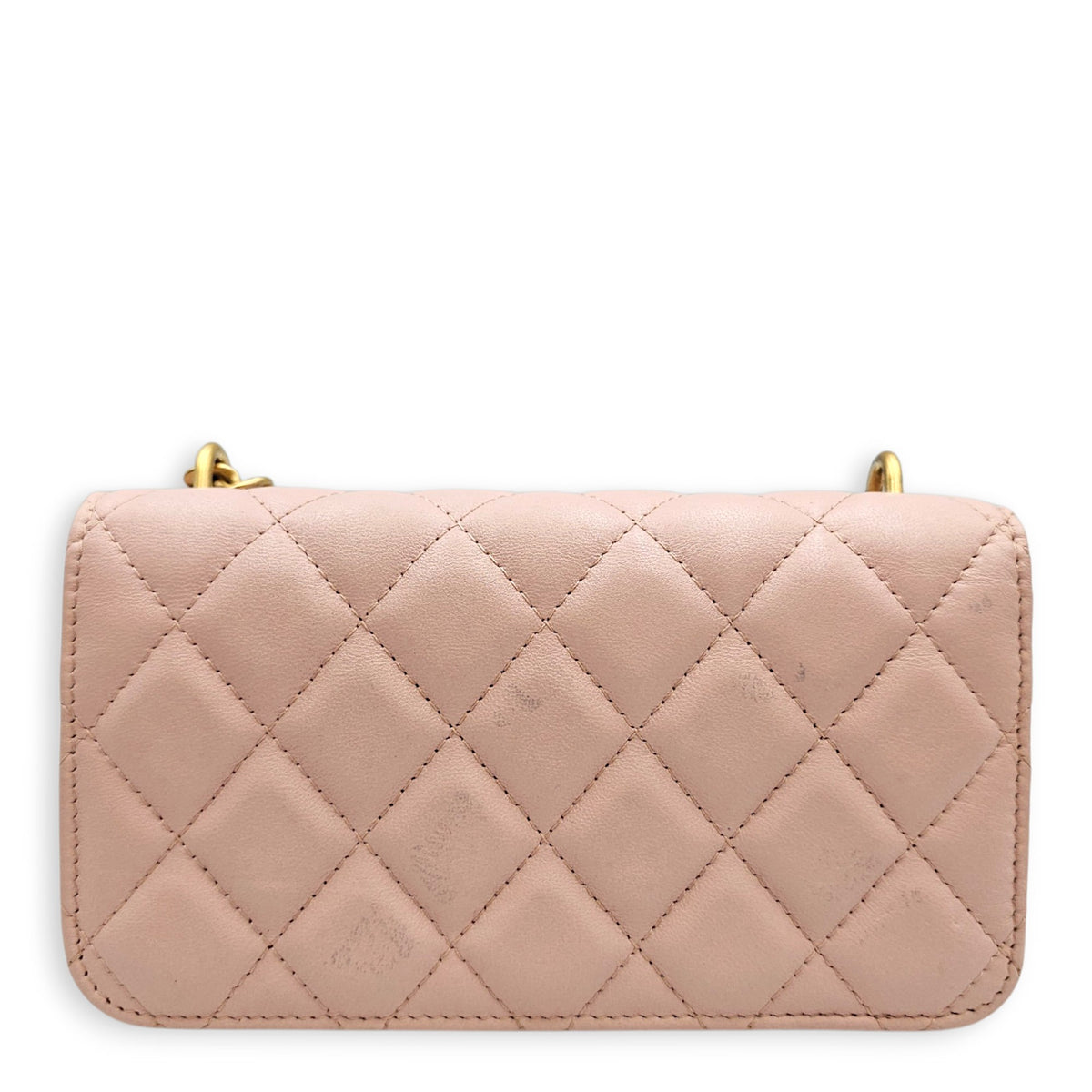 O-Phone with Chain  Pink Crossbody Bag in Calfskin Gold hardware