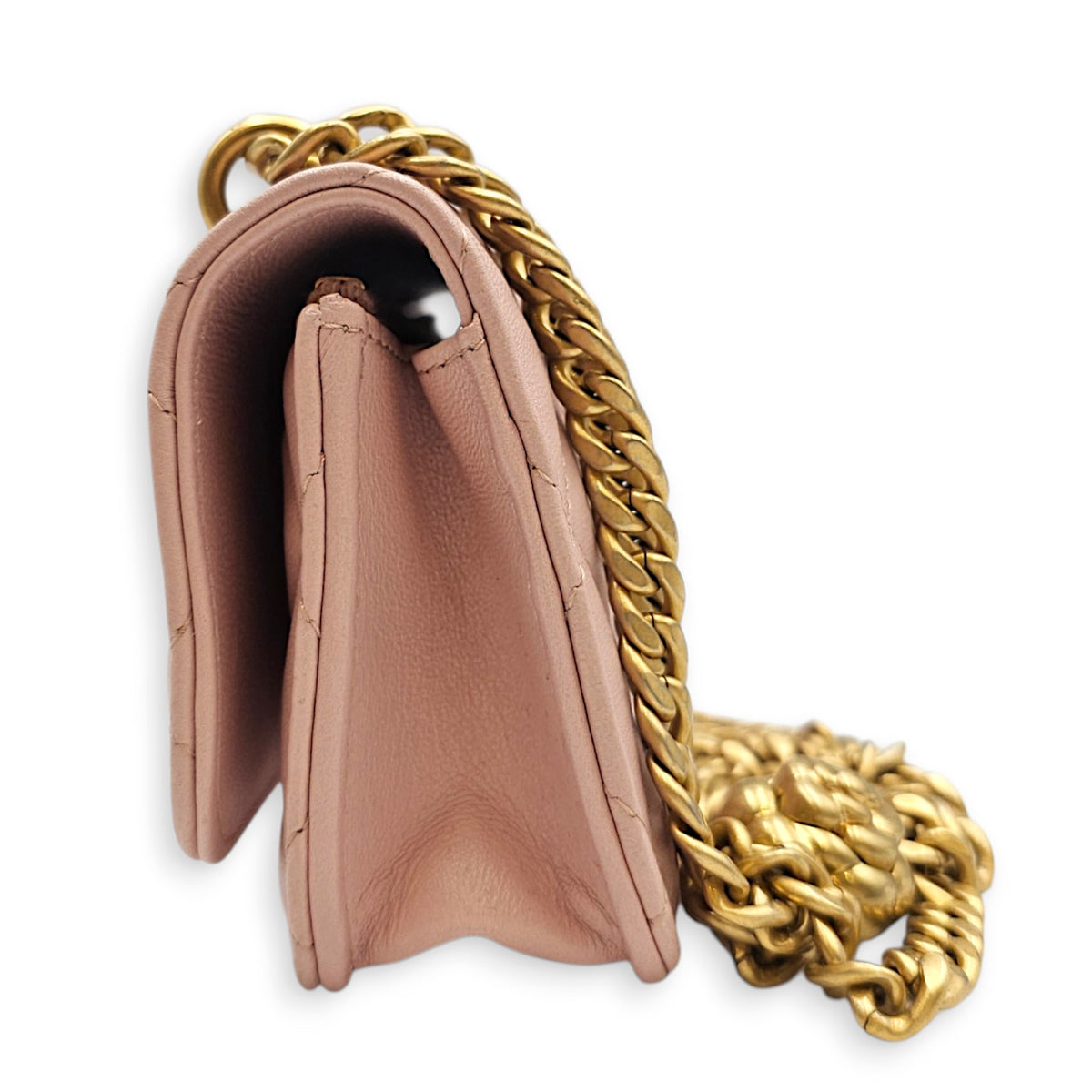 O-Phone with Chain  Pink Crossbody Bag in Calfskin Gold hardware