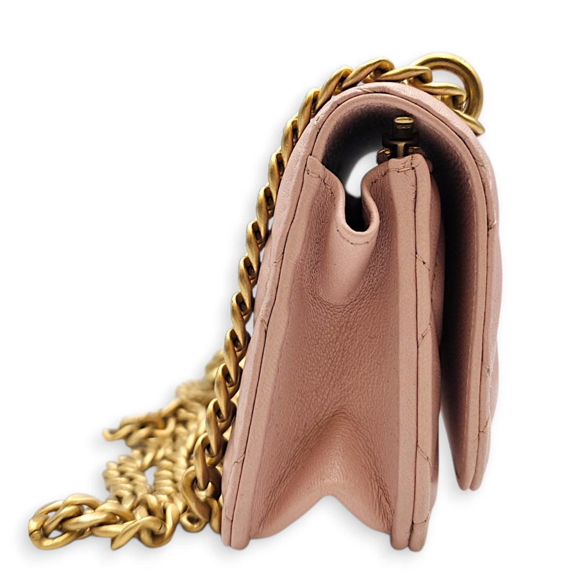 O-Phone with Chain  Pink Crossbody Bag in Calfskin Gold hardware