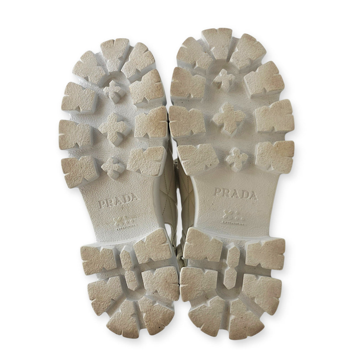 Quilted Monolith  40 White Sandals in Nappa Leather