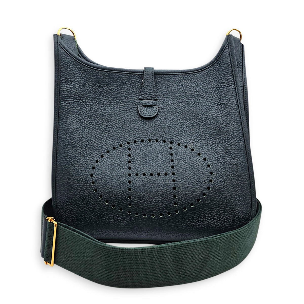 Evelyne 29 Vert Cypres in Clemence Gold hardware