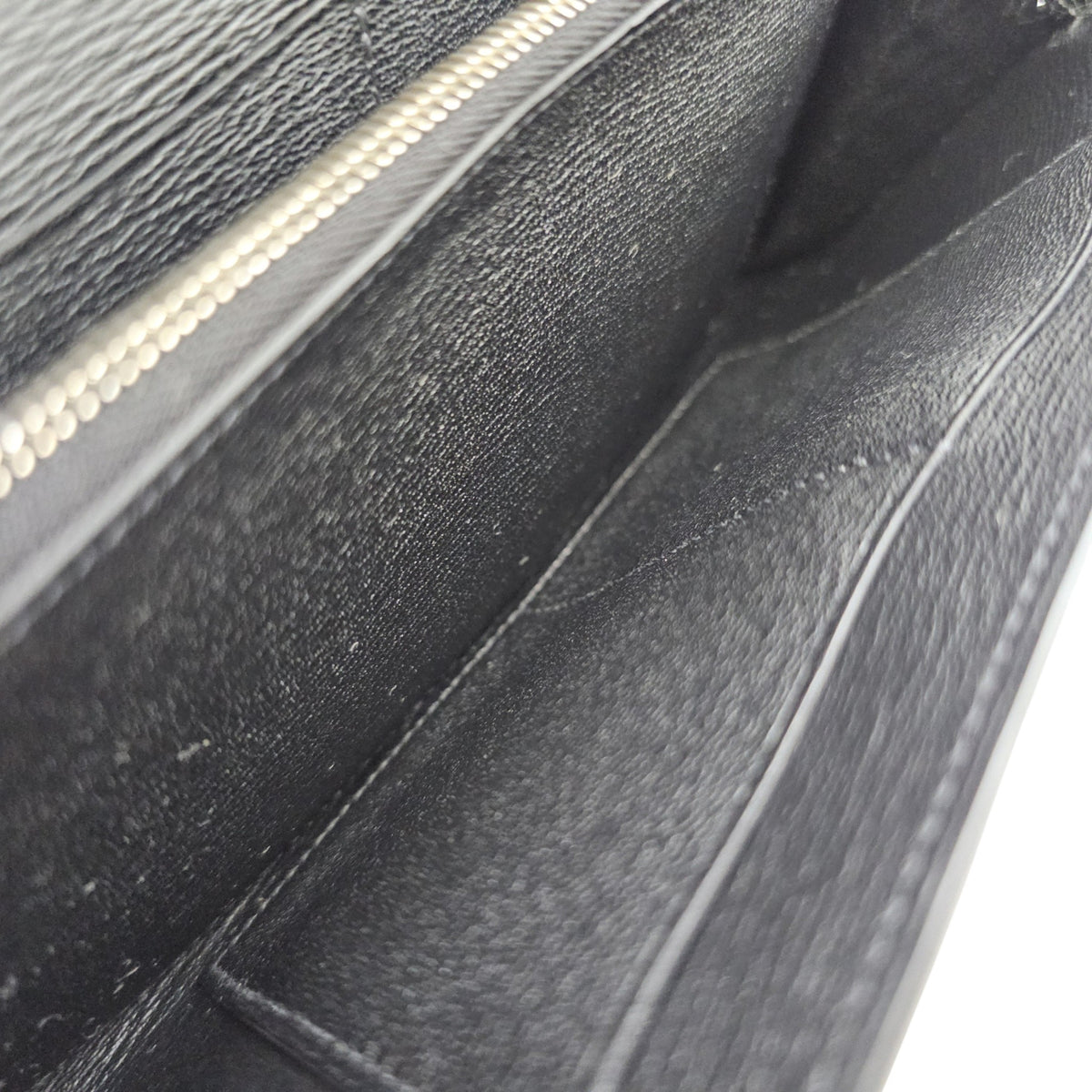 Kelly To Go  Noir Wallet in Shiny Alligator Palladium hardware