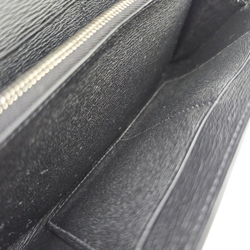 Kelly To Go  Noir Wallet in Shiny Alligator Palladium hardware