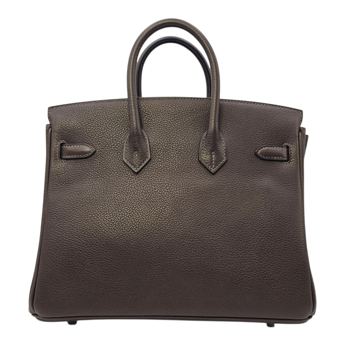 Birkin 25 Ebene in Barenia Faubourg Palladium hardware