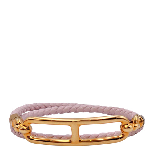 Roulis Double Tour Bracelet. Sz: T2 Mauve Pale Bracelet in Swift Rose Gold hardware