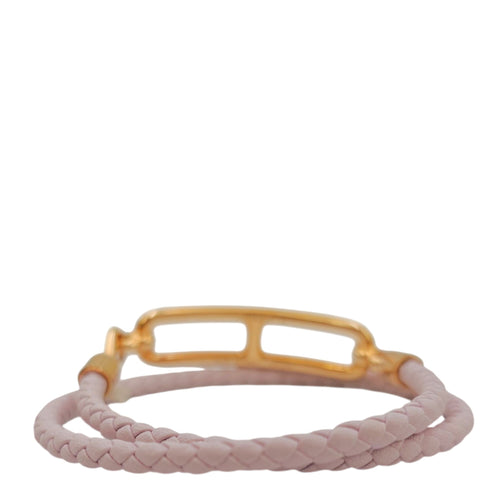 Roulis Double Tour Bracelet. Sz: T2 Mauve Pale Bracelet in Swift Rose Gold hardware