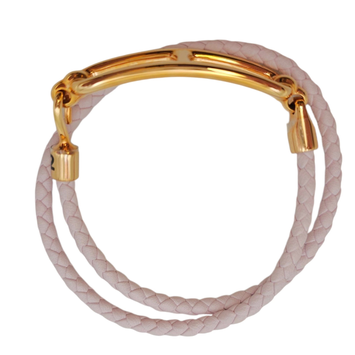 Roulis Double Tour Bracelet. Sz: T2 Mauve Pale Bracelet in Swift Rose Gold hardware