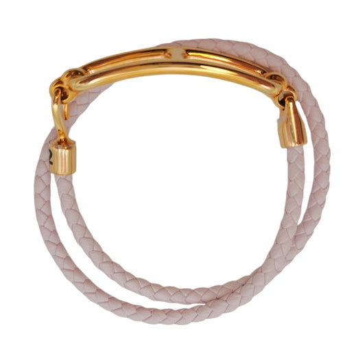 Roulis Double Tour Bracelet. Sz: T2 Mauve Pale Bracelet in Swift Rose Gold hardware