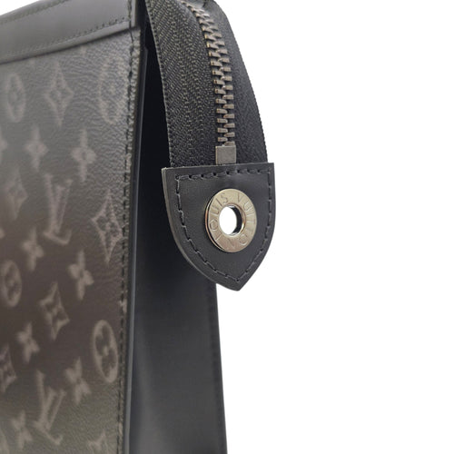 Voyage MM Monogram Eclipse Pouch in Coated Canvas Silver hardware