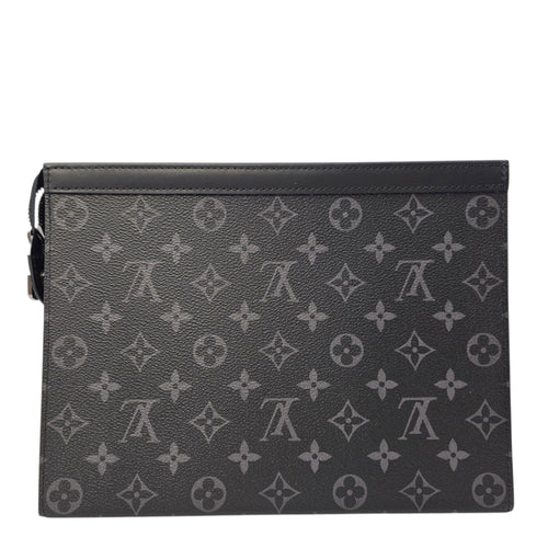 Voyage MM Monogram Eclipse Pouch in Coated Canvas Silver hardware