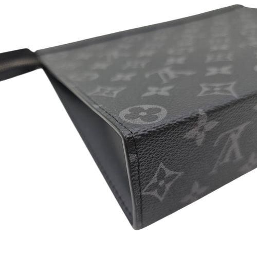 Voyage MM Monogram Eclipse Pouch in Coated Canvas Silver hardware