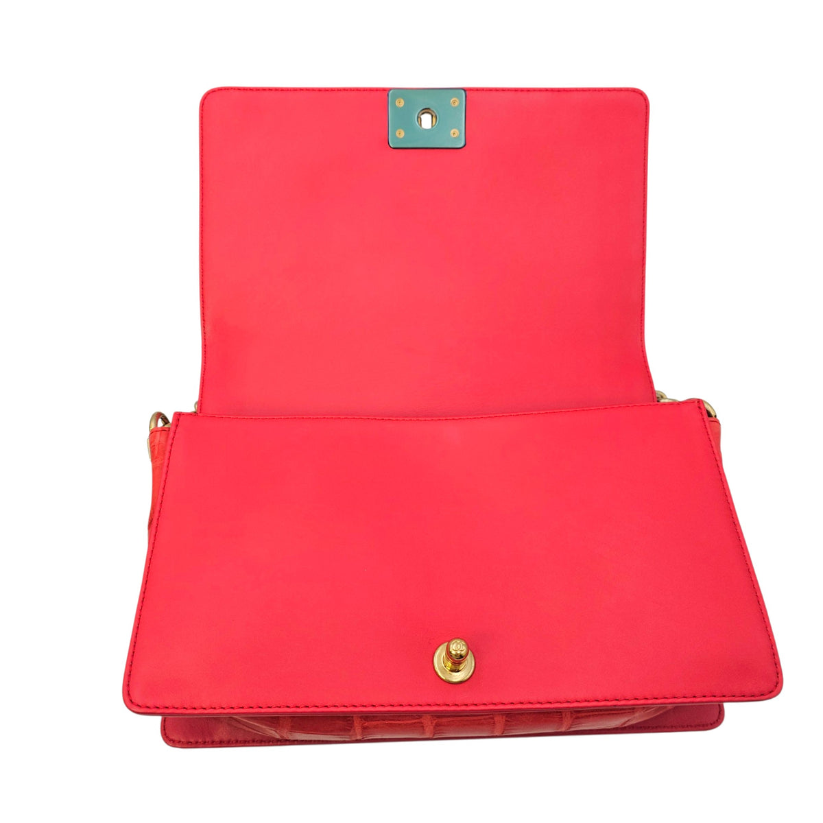 Boy Large Red Shoulder Bag Gold hardware